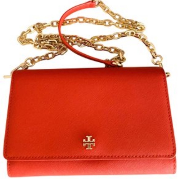NWT Tory Burch Emerson Chain Wallet Bright Samba - Picture 7 of 7
